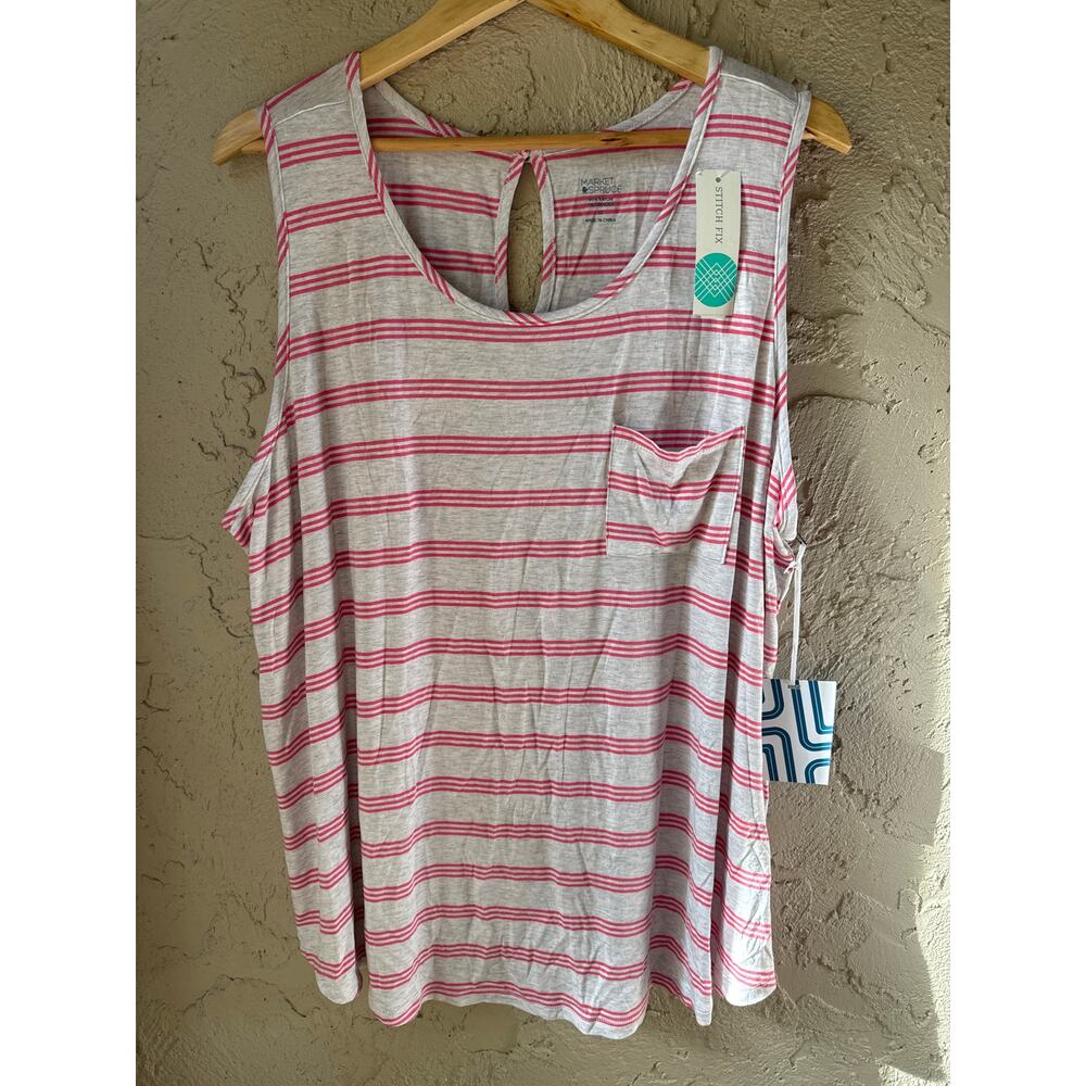 Market & Spruce Merrit One Pocket Knit Tank NWT